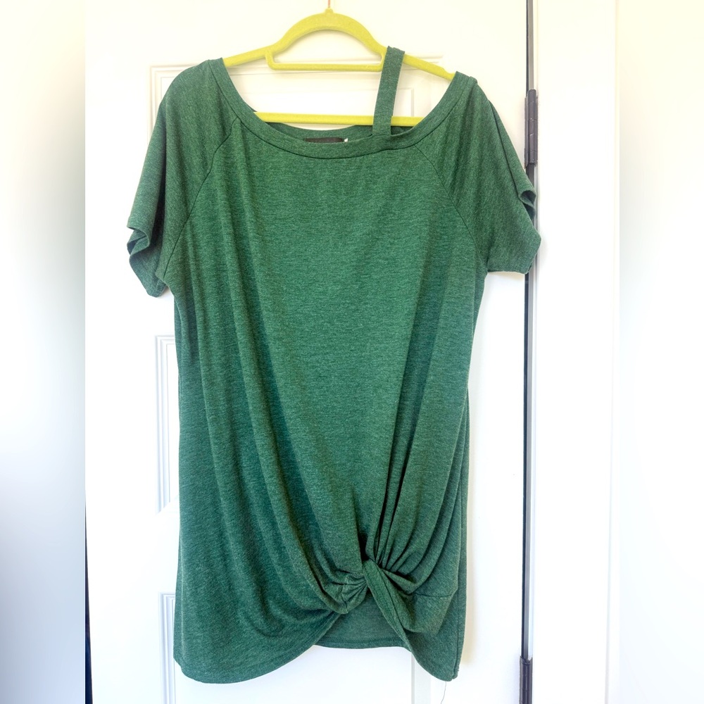 Asymmetrical tunic, green. XXL